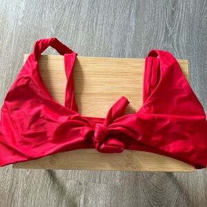 Zaful Red Knot-Front Bikini Top - Size 6